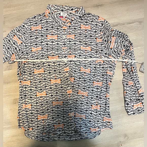 XL green button up with M blue dragonfly cardigan. - Picture 6 of 6